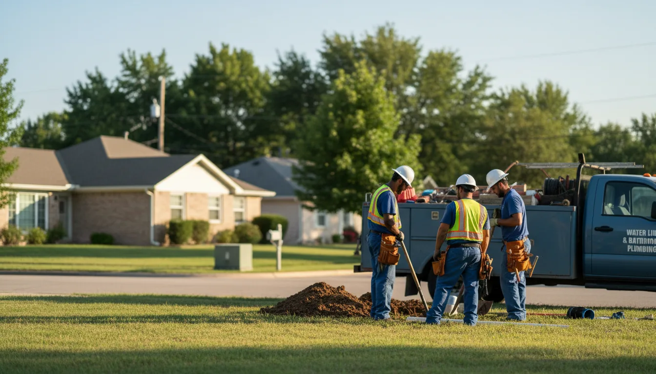 Residential water line and bathroom plumbing service in Foster, WV